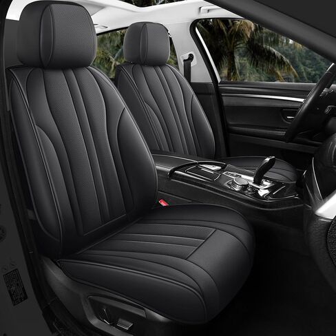Car Seat Covers 5 Pieces Full Set Universal Seat Covers for Cars Black Leather Car Seat Cover Waterproof Cars Seats Protector Cushion Fit for Sedan SUV Truck Pick-up Auto Front Seats and Rear in Saudi Arabia