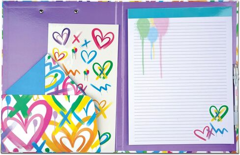 iscream 9" x 12" Clipboard Portfolio with Notepad, Envelopes and Stickers - Vintage Vibes in Kuwait