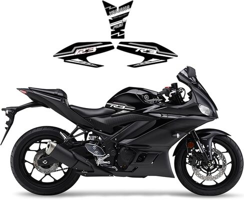 Gas Tank Protectors,Compatible with Yamaha R3,Motorcycle Fuel Tank Sticker Kit Tank Side Traction Pad Fuel Tank Protector(Blue) in Saudi Arabia