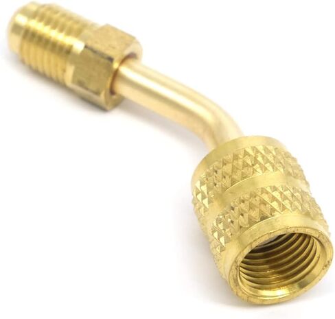 2Pcs R410a Brass Quick Adapter 5/16 Female to 1/4 Male SAE for Mini Split System HVAC and Refriger Refrigerant Charging in Saudi Arabia