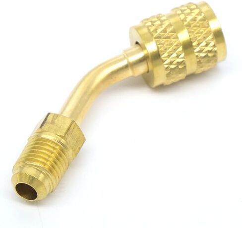 2Pcs R410a Brass Quick Adapter 5/16 Female to 1/4 Male SAE for Mini Split System HVAC and Refriger Refrigerant Charging in Saudi Arabia