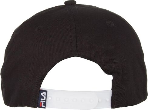 Fila Unisex Heritage Logo Adjustable Snapback Baseball Hat (Black) in Saudi Arabia