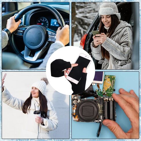 4Pcs Winter Half Finger Gloves, Fingerless Gloves for Women Men, Knitted Fingerless Mittens, Warm Stretchy Gloves in Saudi Arabia