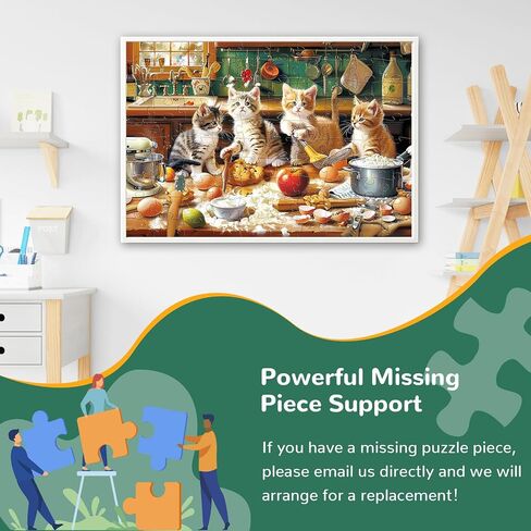 Puzzles for Kids Ages 4-8,100 Piece Puzzles Kids Puzzles Ages 4-6 6-8 8-10 Cat Cooking Puzzles Animal Jigsaw Puzzle Toys Educational Puzzle Birthday Gifts for Girls and Boys in Saudi Arabia