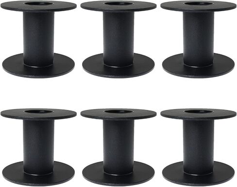 Plastic Spool RLECS 8pcs 55mm Black Bobbin Empty Spools for Embroidery Thread, Yarn, Ribbon, Crafts and Sewing in Saudi Arabia