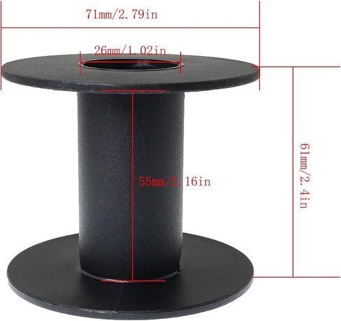 Plastic Spool RLECS 8pcs 55mm Black Bobbin Empty Spools for Embroidery Thread, Yarn, Ribbon, Crafts and Sewing in Saudi Arabia