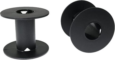 Plastic Spool RLECS 8pcs 55mm Black Bobbin Empty Spools for Embroidery Thread, Yarn, Ribbon, Crafts and Sewing in Saudi Arabia