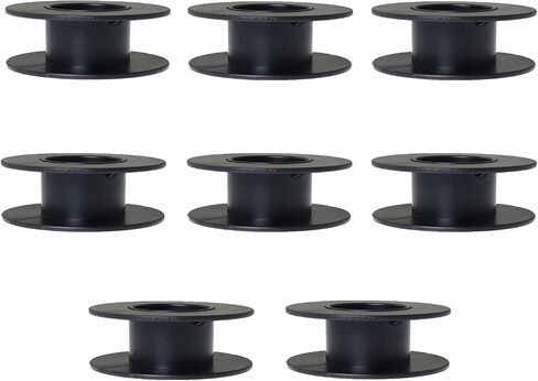 Plastic Spool RLECS 8pcs 55mm Black Bobbin Empty Spools for Embroidery Thread, Yarn, Ribbon, Crafts and Sewing in Saudi Arabia