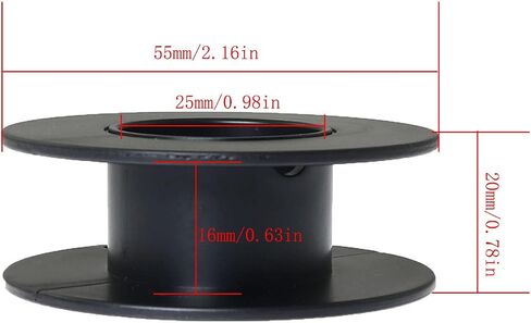 Plastic Spool RLECS 8pcs 55mm Black Bobbin Empty Spools for Embroidery Thread, Yarn, Ribbon, Crafts and Sewing in Saudi Arabia