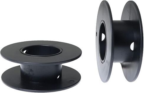 Plastic Spool RLECS 8pcs 55mm Black Bobbin Empty Spools for Embroidery Thread, Yarn, Ribbon, Crafts and Sewing in Saudi Arabia