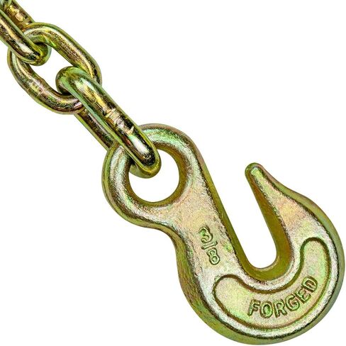 VULCAN Winch Strap with Chain Anchor - 2 Inch x 27 Foot - 4 Pack - Classic Yellow - 3,600 Pound Safe Working Load in Saudi Arabia