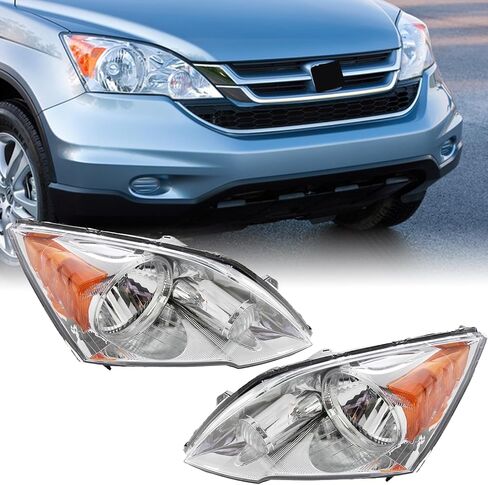 Halogen Headlight Headlamps Black Housing w/o Bulbs For 2007-2011 Honda CR-V CRV in Kuwait