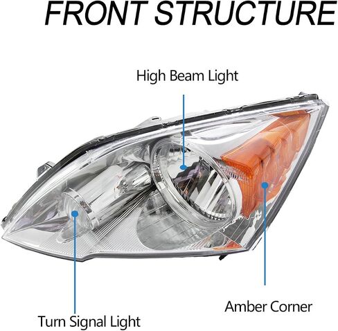 Halogen Headlight Headlamps Black Housing w/o Bulbs For 2007-2011 Honda CR-V CRV in Kuwait