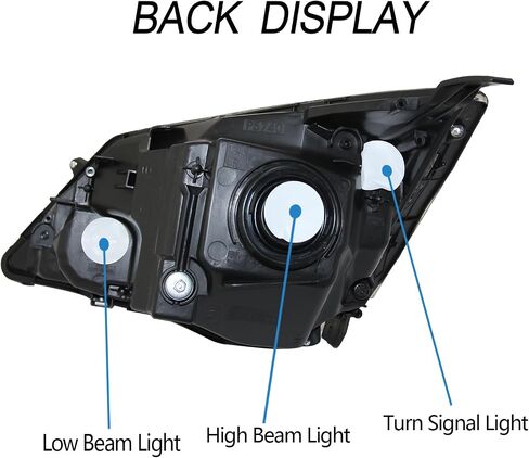 Halogen Headlight Headlamps Black Housing w/o Bulbs For 2007-2011 Honda CR-V CRV in Kuwait