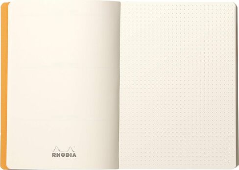 Rhodia 118780C - Bullet Journal Goalbook Rigid Notebook أرجواني - A5 - منقط - 240 صفحة - 90 جرام ورق كليرفونتين عاجي - 3 أشرطة، إغلاق مرن - غطاء من الجلد الصناعي in Kuwait