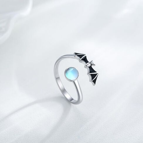 TRISHULA Bat Ring for Women 925 Sterling Silver Adjustable Halloween Bat Spider Open Ring Vampire Bat Spider Thumb Rings Jewelry Gift for Mom Daughter Wife in Kuwait