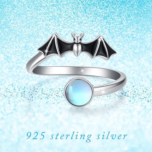 TRISHULA Bat Ring for Women 925 Sterling Silver Adjustable Halloween Bat Spider Open Ring Vampire Bat Spider Thumb Rings Jewelry Gift for Mom Daughter Wife in Kuwait