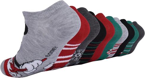 جوارب ميكي ماوس للسيدات بدون عرض، لون رمادي فاتح منقط للعطلات، مقاس واحد in Kuwait