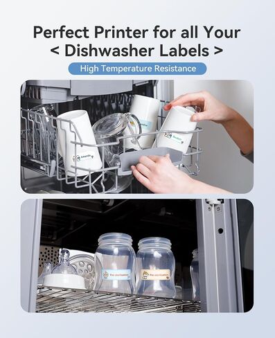 NIIMBOT Label Maker for Freezer Labels for Storage Bins, B18 Label Printer with Black Ribbon Cartridge and White Labels, Support Multi-Color Printing in Saudi Arabia