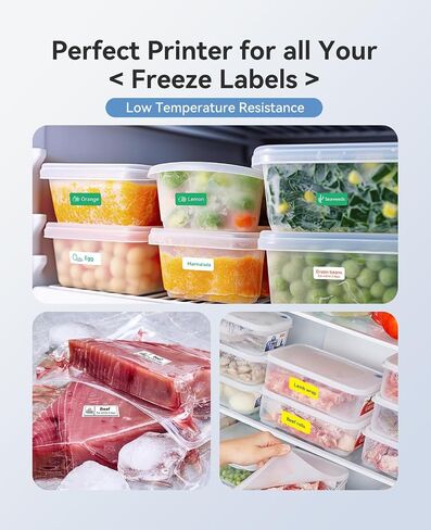 NIIMBOT Label Maker for Freezer Labels for Storage Bins, B18 Label Printer with Black Ribbon Cartridge and White Labels, Support Multi-Color Printing in Saudi Arabia