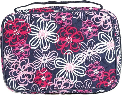 Pink Floral Trust Him Quilted 8.5 x 6.5 Fabric Zippered Bible Cover Case Handle, Thinline in Saudi Arabia