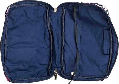 Pink Floral Trust Him Quilted 8.5 x 6.5 Fabric Zippered Bible Cover Case Handle, Thinline in Saudi Arabia