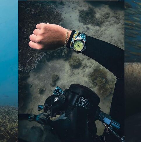 RATIO FreeDiver الياقوت الكريستال غواص ساعة حركة أوتوماتيكية يابانية ساعة غوص 200 متر مقاومة للماء ساعة غوص in Kuwait