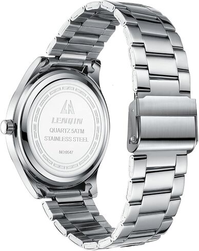 LN LENQIN Mens Watches Stainless Steel Watches for Men Waterproof Watches for Men Analog Quartz Watch Fashion Business Designer Watches in Kuwait
