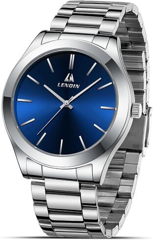 LN LENQIN Mens Watches Stainless Steel Watches for Men Waterproof Watches for Men Analog Quartz Watch Fashion Business Designer Watches in Kuwait