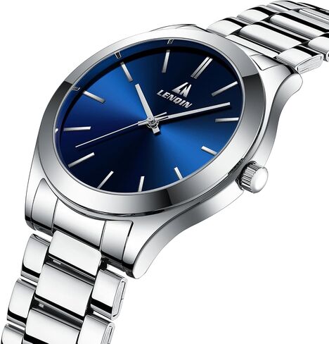 LN LENQIN Mens Watches Stainless Steel Watches for Men Waterproof Watches for Men Analog Quartz Watch Fashion Business Designer Watches in Kuwait