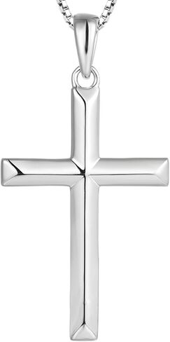 YL Cross Necklace for Women Sterling Silver Plain Cross Pendant Necklace Jewelry Gifts for Men in Saudi Arabia