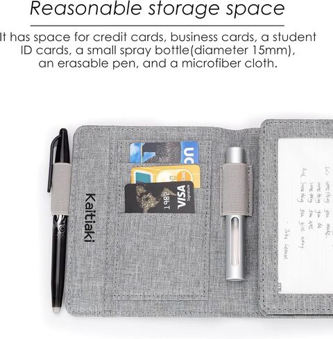 3x5 Inches Index Card Organizer with Pen Loop, Hand Note Card Case, Foldable Business Card Display Stand, Zipper Pouch, Fabric Card Wallet, 5 Index Tabs, Fuchsia in Saudi Arabia