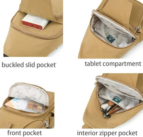 Small Convertible Backpack for Women Sling Bag Purse Anti-theft Travel Bag Casual Nylon Daypack Multipurpose Design Shoulder Bag Fashion Satchel in Saudi Arabia
