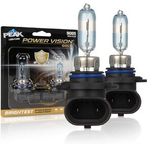 PEAK Power Vision Gold Automotive High Performance 9005/HB3 65W Headlights (2 Pack)