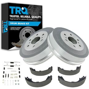 TRQ Rear Brake Drum Shoe & Hardware Kit Compatible with Chevy Silverado 1500 Truck