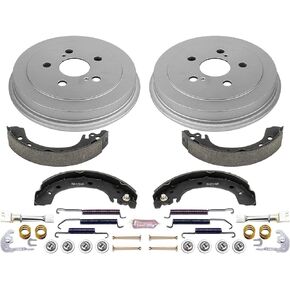 Power Stop KOE15385DK Autospecialty Rear Replacement Brake Kit OE Brake Drums and Brake Shoes For 2003 2004 2005 2006 2007 2008 Toyota Corolla [Application Specific For Models Assembled in USA]