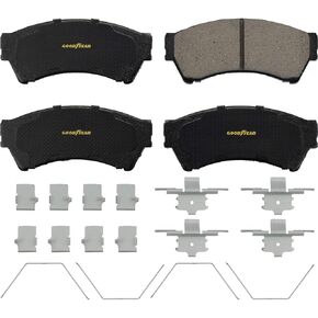 Goodyear Brakes GYD1164 Ceramic Automotive Front Disc Brake Pads Set Vehicle Replacement Part for Ford Fusion, Lincoln MKZ, Zephyr, Mazda 6, and More