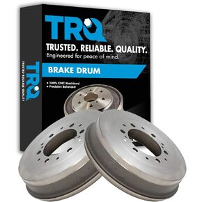 TRQ Rear Brake Drum Pair Set for 2005-2015 Toyota Tacoma with 6 Lug Wheels
