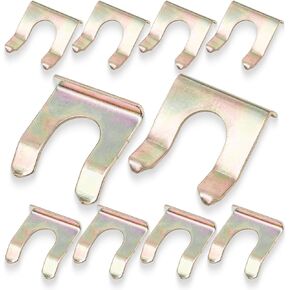 10PCS Brake Line Clips, U Shape Metal Brake Line Clips Brake Line Retainer Brake Hose Bracket Replacement Hose Retaining Clip Brake Hose Lock for Cars Trucks Motorcycles