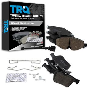 TRQ Ceramic Brake Pads Compatible with 2015-2020 Audi A3 2016 TT 2015-2019 VW e-Golf