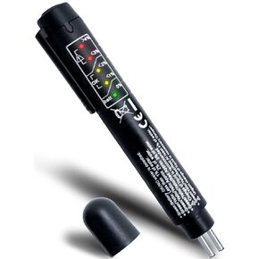 جهاز اختبار سائل الفرامل، قلم اختبار سائل الفرامل مع 5 مصابيح LED، أداة اختبار تشخيص الفرامل التلقائي، متوافق مع سائل الفرامل DOT3 DOT4 in Kuwait