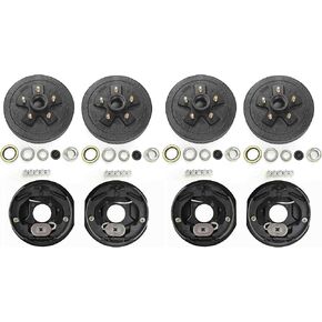 LIBRA 2 Sets Trailer 5 on 4.5" B.C. Hub Drum Kits with 10" x2-1/4 Electric Brakes for Tandem 3500 Lbs Axles
