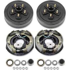 LIBRA Trailer Hub Drum Kits 5 on 4.5" B.C. w/ 10" x2-1/4 Self-Adjusting Electric Brakes for 3500 Lbs Axle