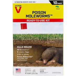 Victor M6009 Poison Moleworms, Yellow For Rodents