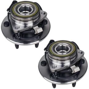 PAROD 515036 قطعتان من مجموعة محمل محور العجلة الأمامية 4WD/AWD متوافقة مع كاديلاك إسكاليد، تشيفي أفالانش 1500، إكسبريس، سيلفرادو، تاهو، سوبربان، جي إم سي سافانا، يوكون، سييرا مع ABS