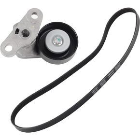 Dasbecan 90K-38159 A/C Serpentine Drive Belt Tensioner Kit Compatible with Chevy Silverado Avalanche Express Suburban Tahoe GMC Savana Sierra Yukon 1999-2008 Replaces# 38159 19311139 ACK040378HD