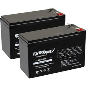 ExpertPower Standard 12V 7AH Rechargeable SLA Battery, (EXP1270-2)