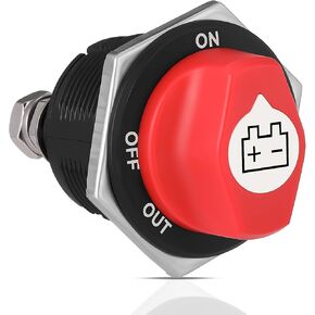 Battery Disconnect Swicth 12-48V, Battery Master Cut Shut Off Isolator Switch for Marine Boat RV ATV Car Utv Vehicle, Max 32V DC 100A Cont 150A Power Battery Switches (On-Off-Out) (100A) in Kuwait