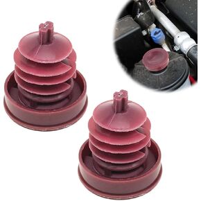 2Pcs Hydraulic Power Steering Cap, Compatible with Honda Acura, Replacement 53697-SB3-952 Power Steering Pump Reservoir Cap Plug Cover, Red