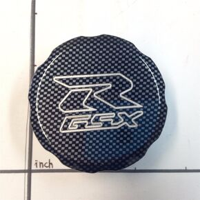 XKMT-Carbon Billet Aluminum Brake Fluid Reservoir Cap Cover"GSXR" Engraved Compatible With 1992-2012 Suzuki GSXR 600/1988-2012 Suzuki GSXR 750/2001-2012 Suzuki GSXR 1000 [B017QV9KXI]